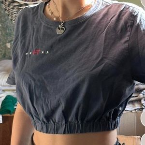 tommy hilfiger scrunched crop top